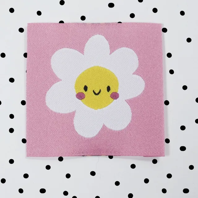paul-clara-weblabels-bl-te-gesicht-weblabel-rosa-4x4-cm image 1