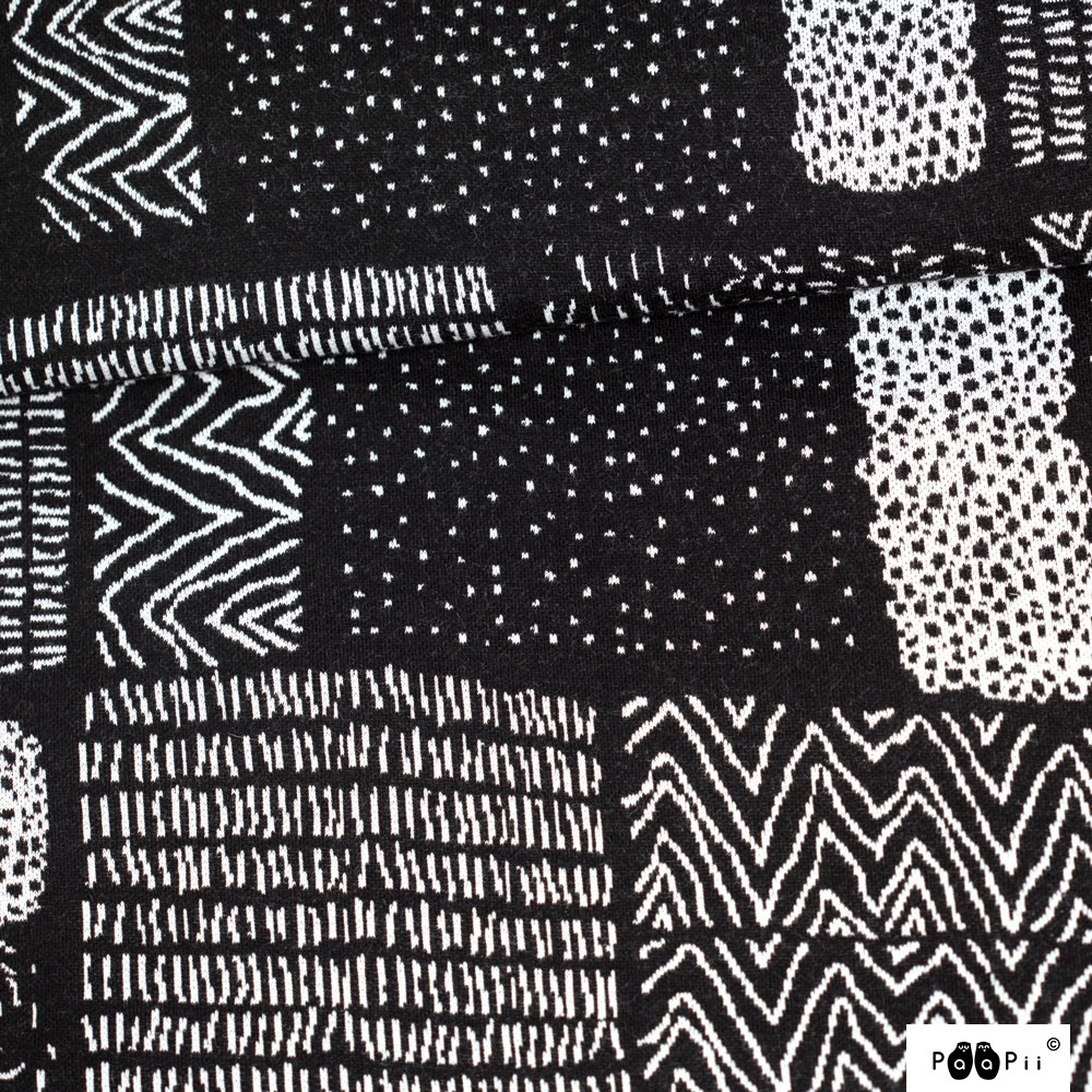 n-hfrosch-sarka-bio-strick-jacquard-schwarz-wei-muster image 1