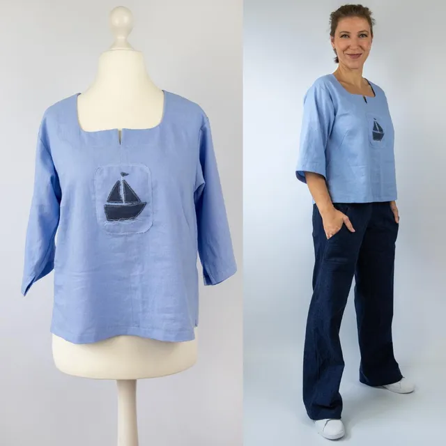 sew-simple-damen-blusenshirt-jettchen-schnittmuster-papier-leinen image 1