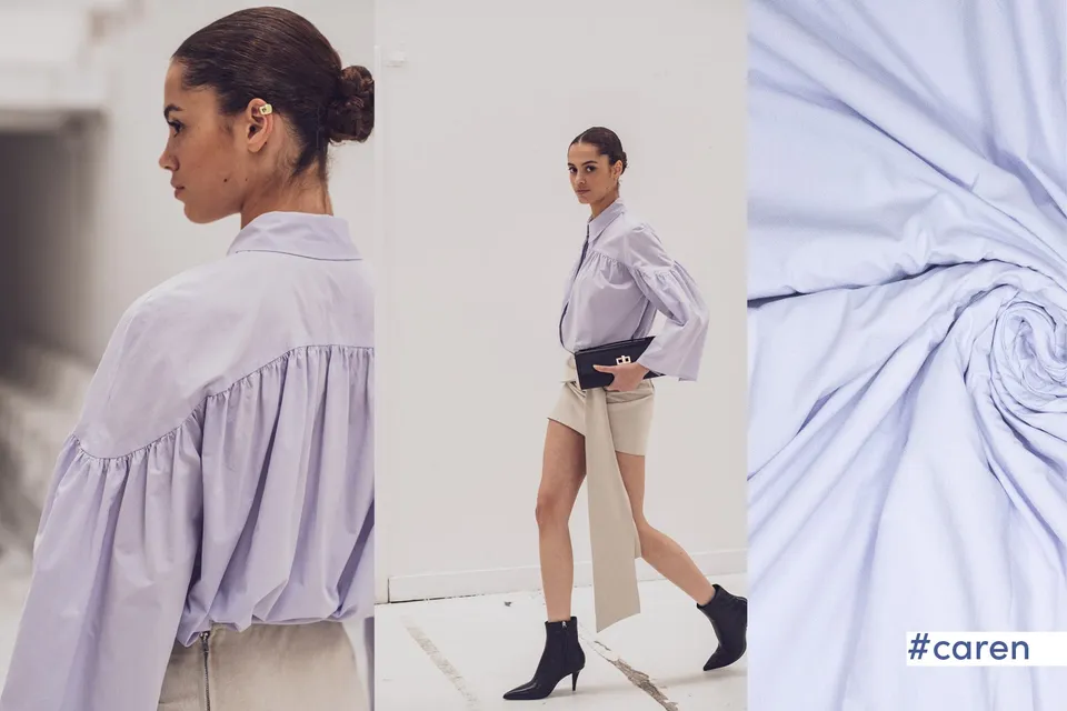 fibre-mood-woven-cotton-poplin-paper-touch-stoff-light-lila image 1