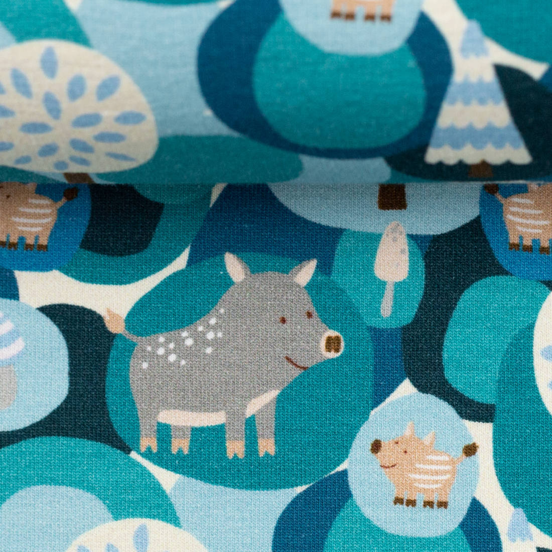 n-hfrosch-steinbeck-sweat-stoff-wildschweine-petrol-meterware image 3