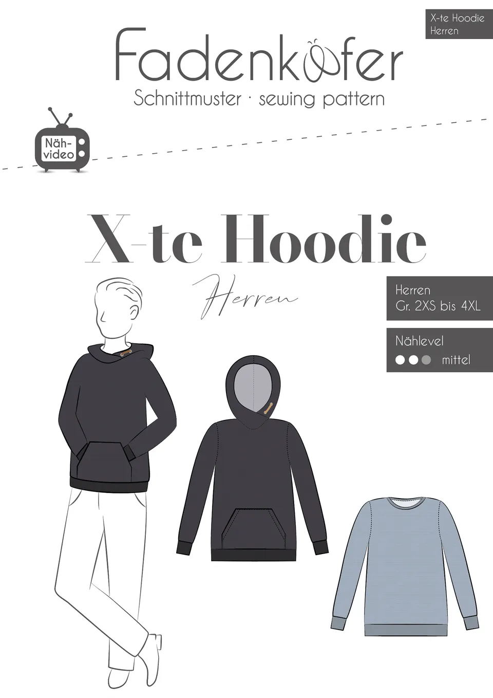 fadenk-fer-x-te-hoodie-herren-papierschnittmuster-2xs-4xl image 1