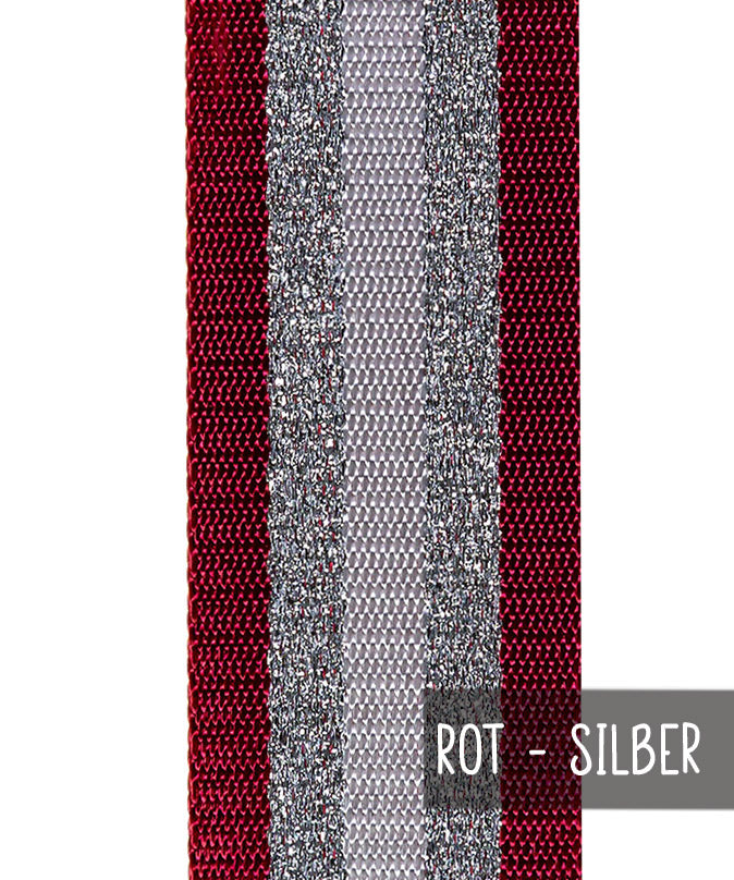 lenipepunkt-streifen-glitzer-gurtband-4-cm-rot-silber-polyester image 5