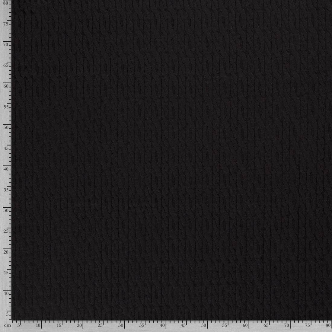 n-hfrosch-stoffe-strick-jacquard-zopfmuster-schwarz-meterware image 3