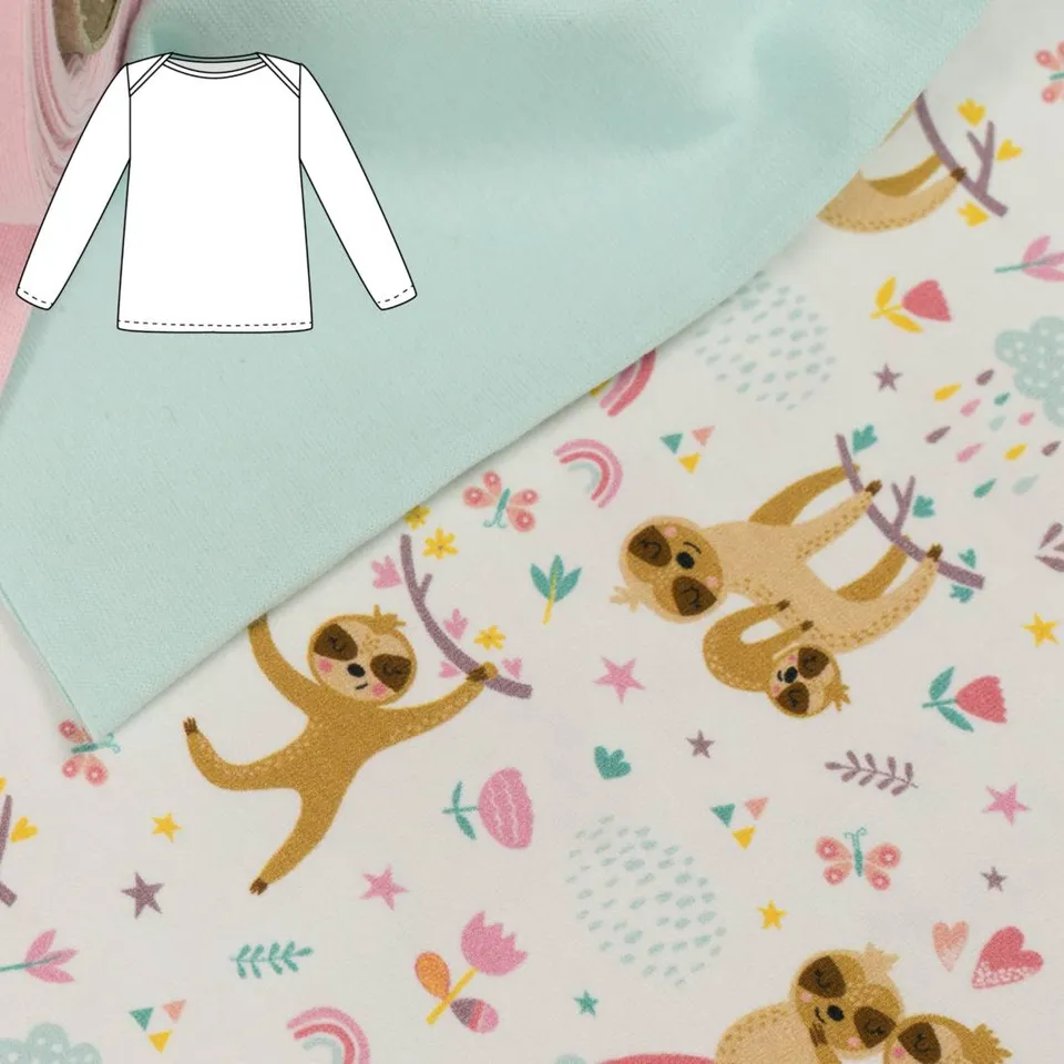 n-hfrosch-kerdil-n-hpaket-babyshirt-faultier-regenbogen image 1