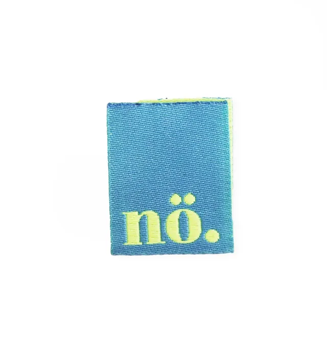 paul-clara-weblabels-n-klapplabel-blau-neongelb-spruch image 1