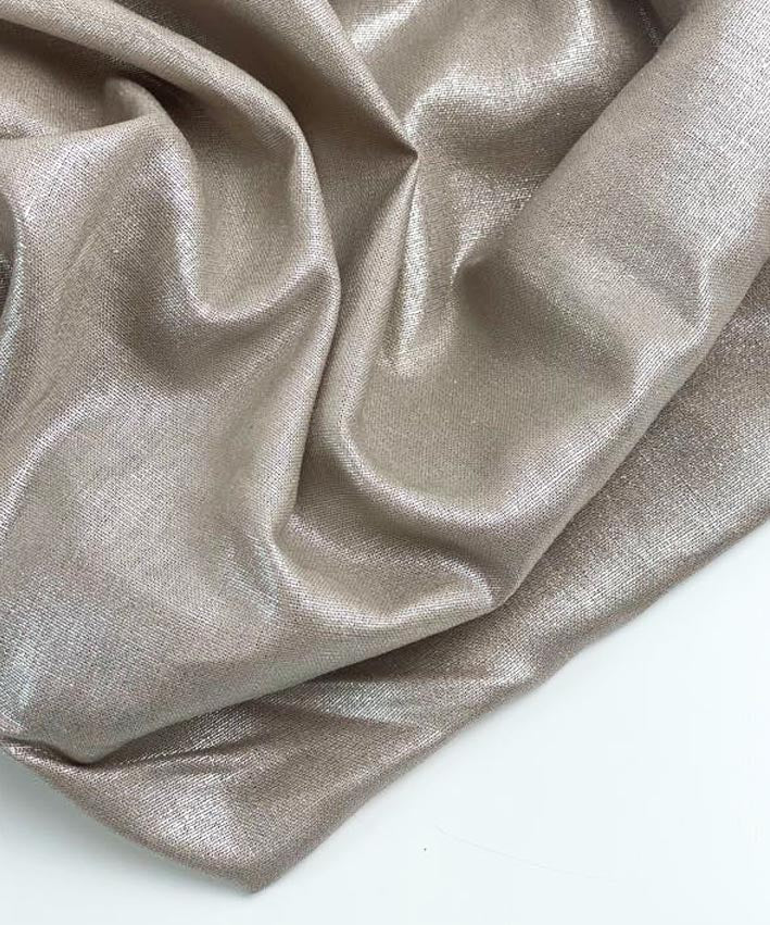 lenipepunkt-stoffe-leinen-viskose-stoff-creme-metallic image 4