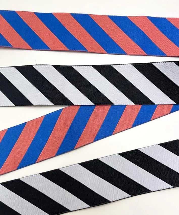 lenipepunkt-webband-stripes-diagonal-3-cm-schwarz-wei image 1