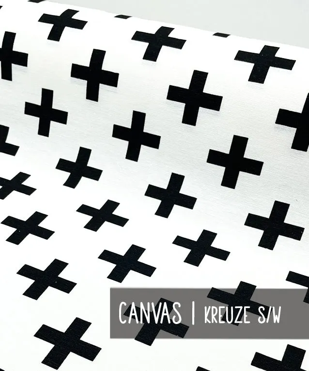 lenipepunkt-canvas-taschenstoff-kreuze-s-w-140-cm-breit image 1