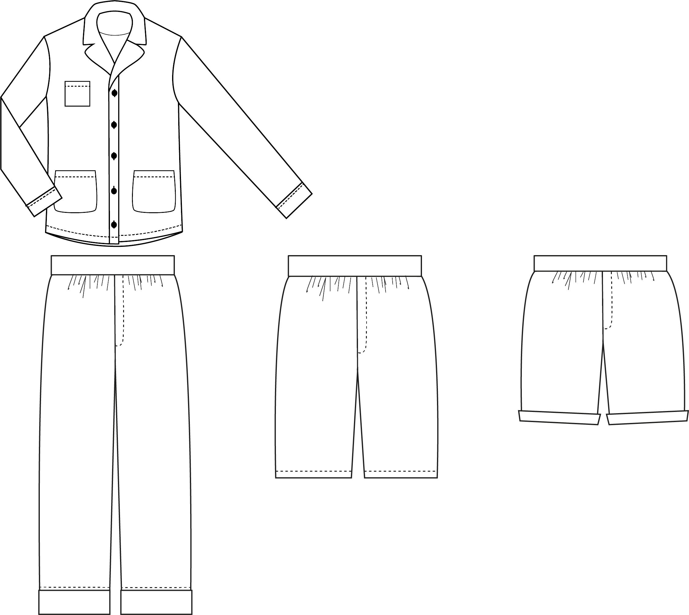 n-hfrosch-tidur-papierschnittmuster-pyjama-2er-set-familie image 4