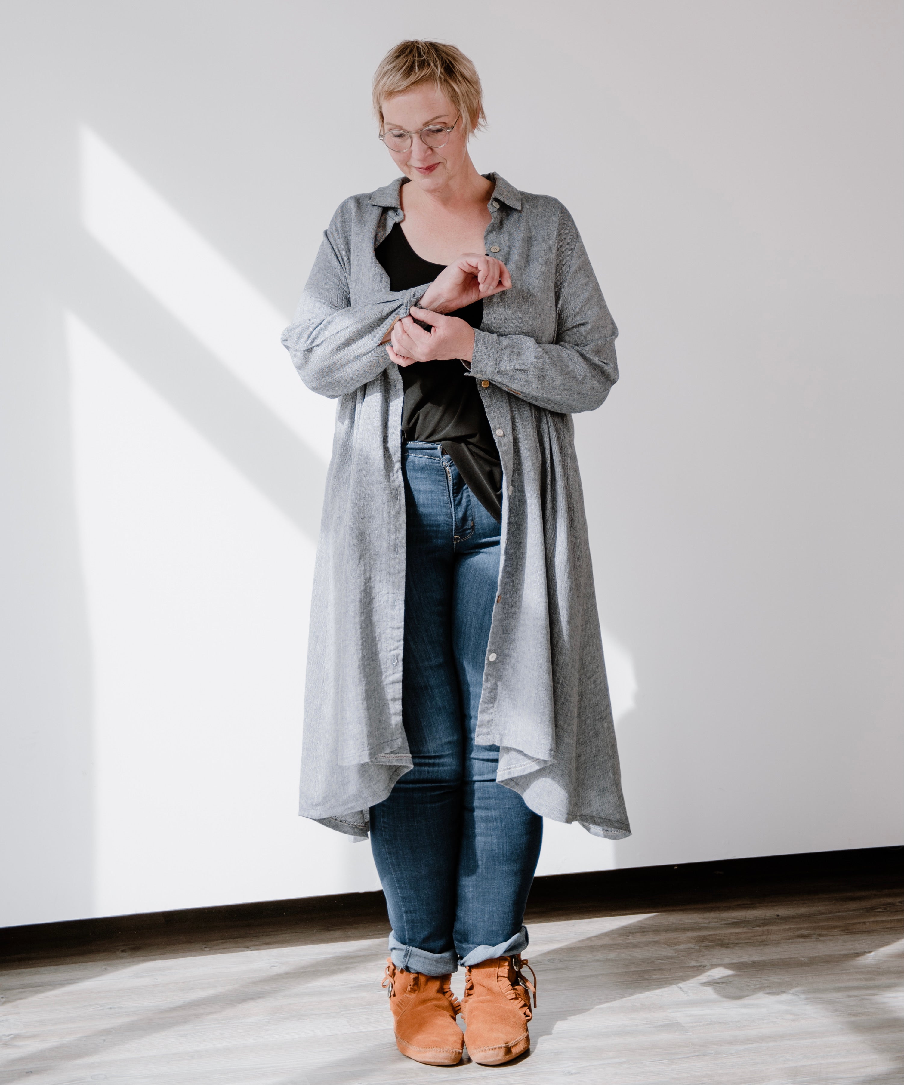 sew-simple-nuri-longbluse-schnittmuster-papier-vokuhila-saum image 1