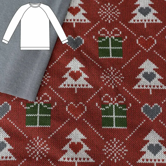 n-hfrosch-sama-n-hpaket-kids-shirt-weihnachtsbaum-grau image 1