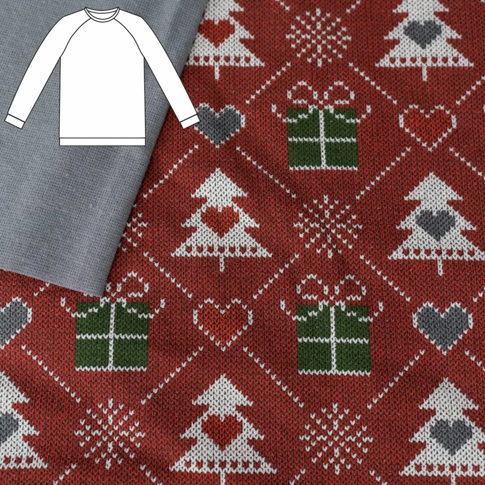 n-hfrosch-sama-n-hpaket-kids-shirt-weihnachtsbaum-grau image 1