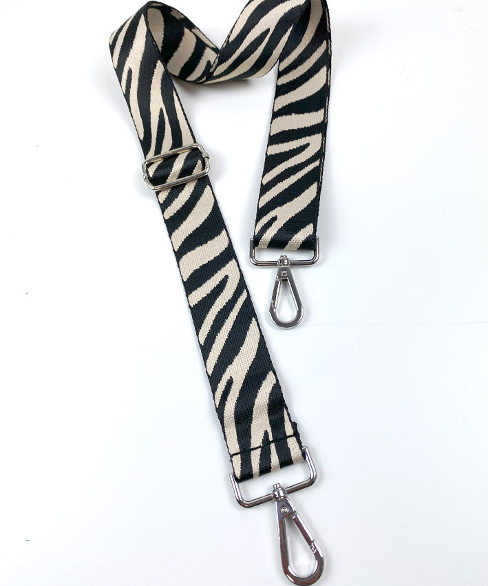 lenipepunkt-kurzwaren-taschengurt-zebra-4-cm-schwarz-natur image 2