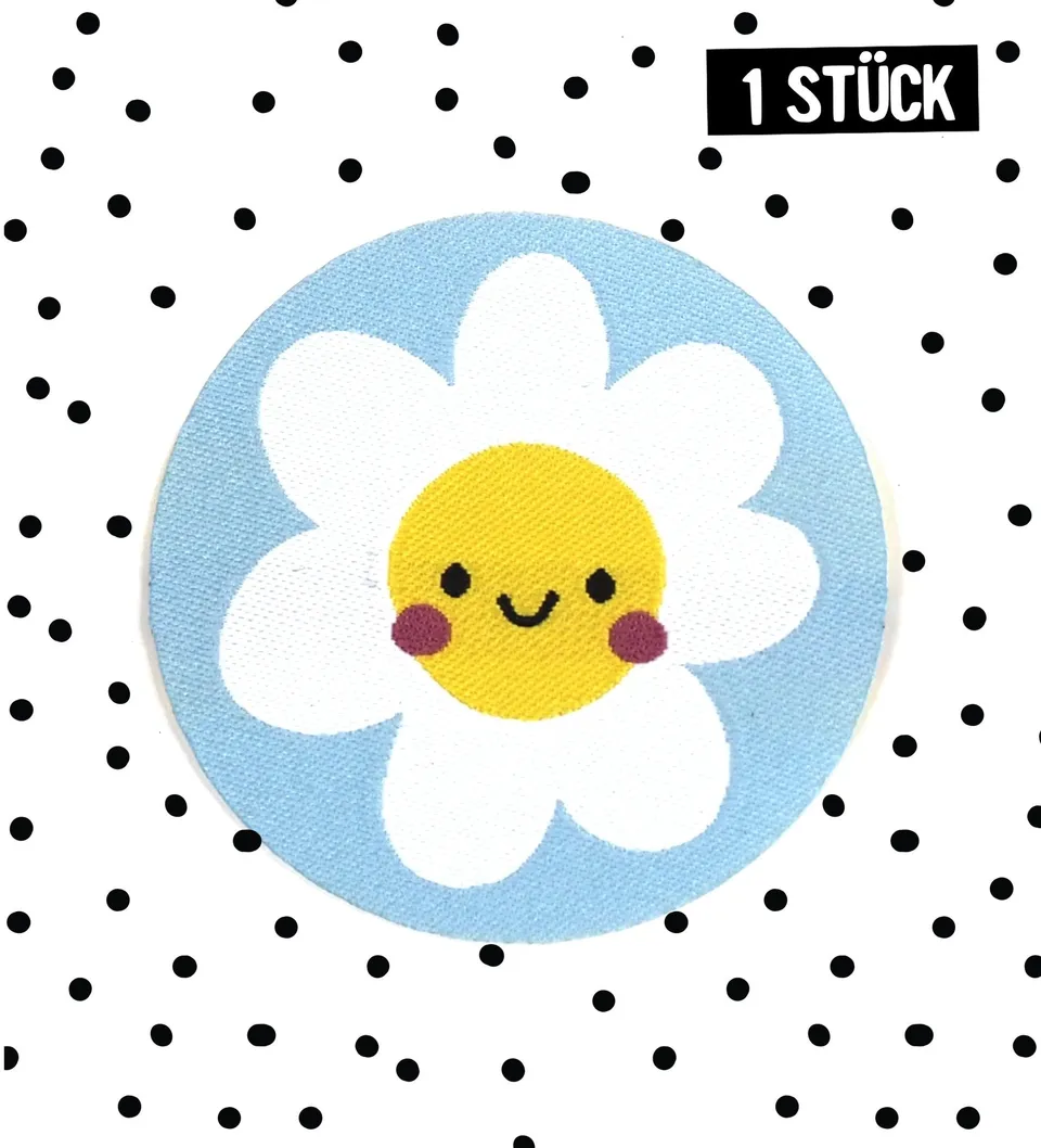 paul-clara-gewebte-patches-blume-patch-aufb-geln-baby-blau image 1