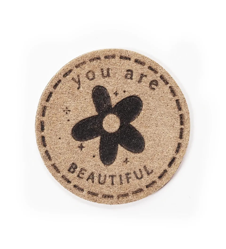 paul-clara-you-are-beautiful-wildlederlabel-3-8x3-8-cm image 1