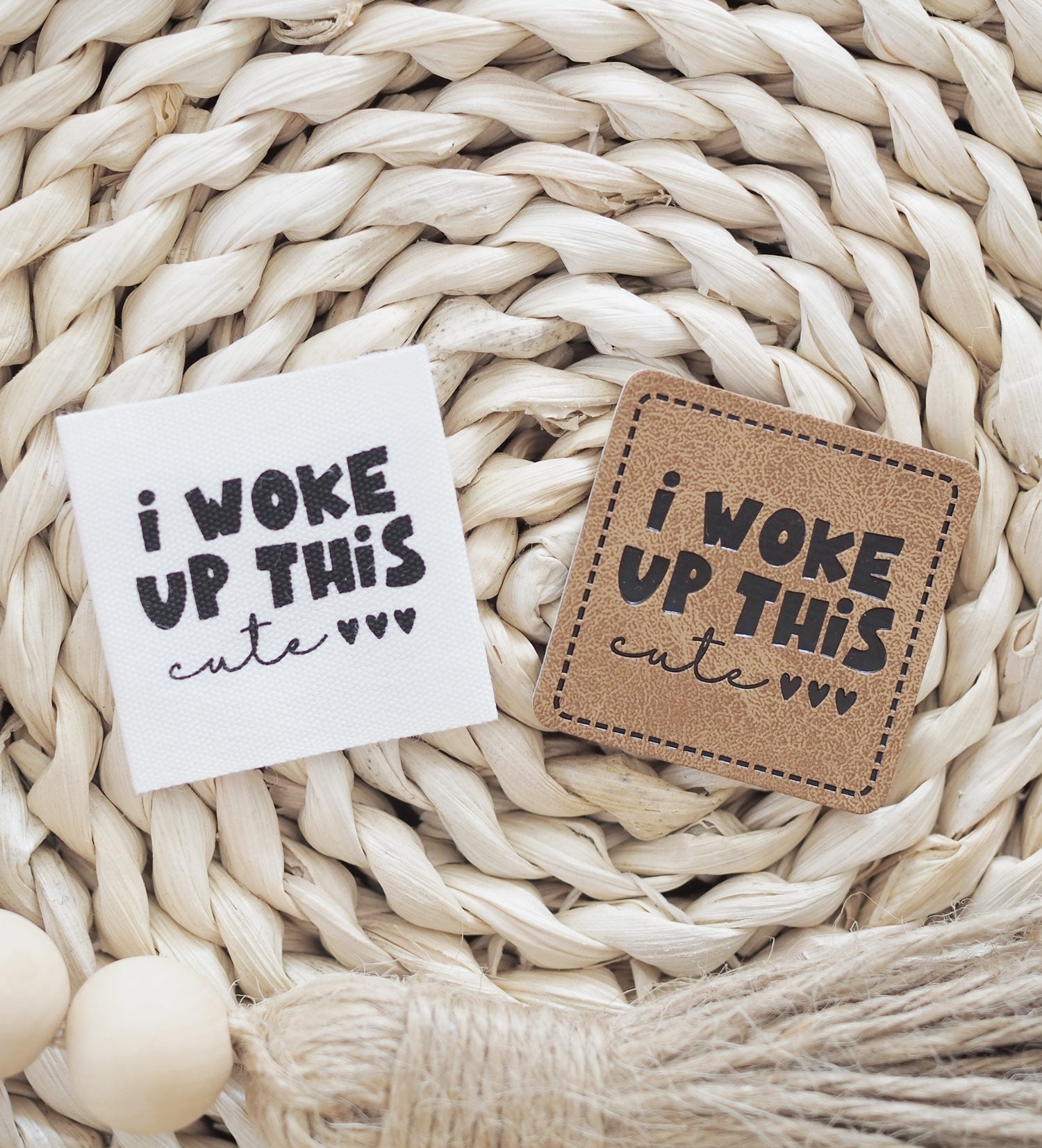 paul-clara-baumwolllabels-i-woke-up-this-cute-3-5-cm-label image 2