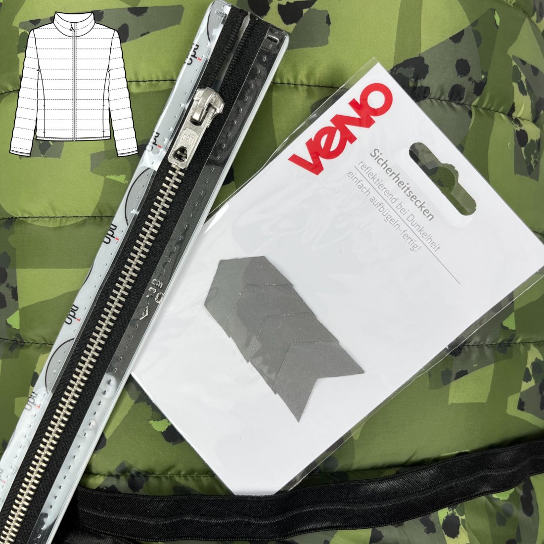 n-hfrosch-empuk-n-hpaket-jacke-stepper-abstrakt-schwarz image 1