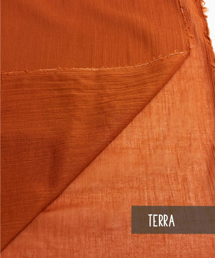 lenipepunkt-stoffe-baumwoll-voile-krepp-meterware-terra image 4
