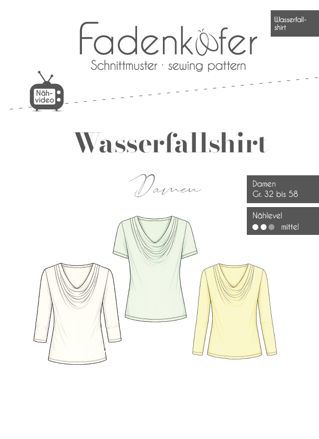 fadenk-fer-wasserfallshirt-papierschnittmuster-damen-32-58 image 1