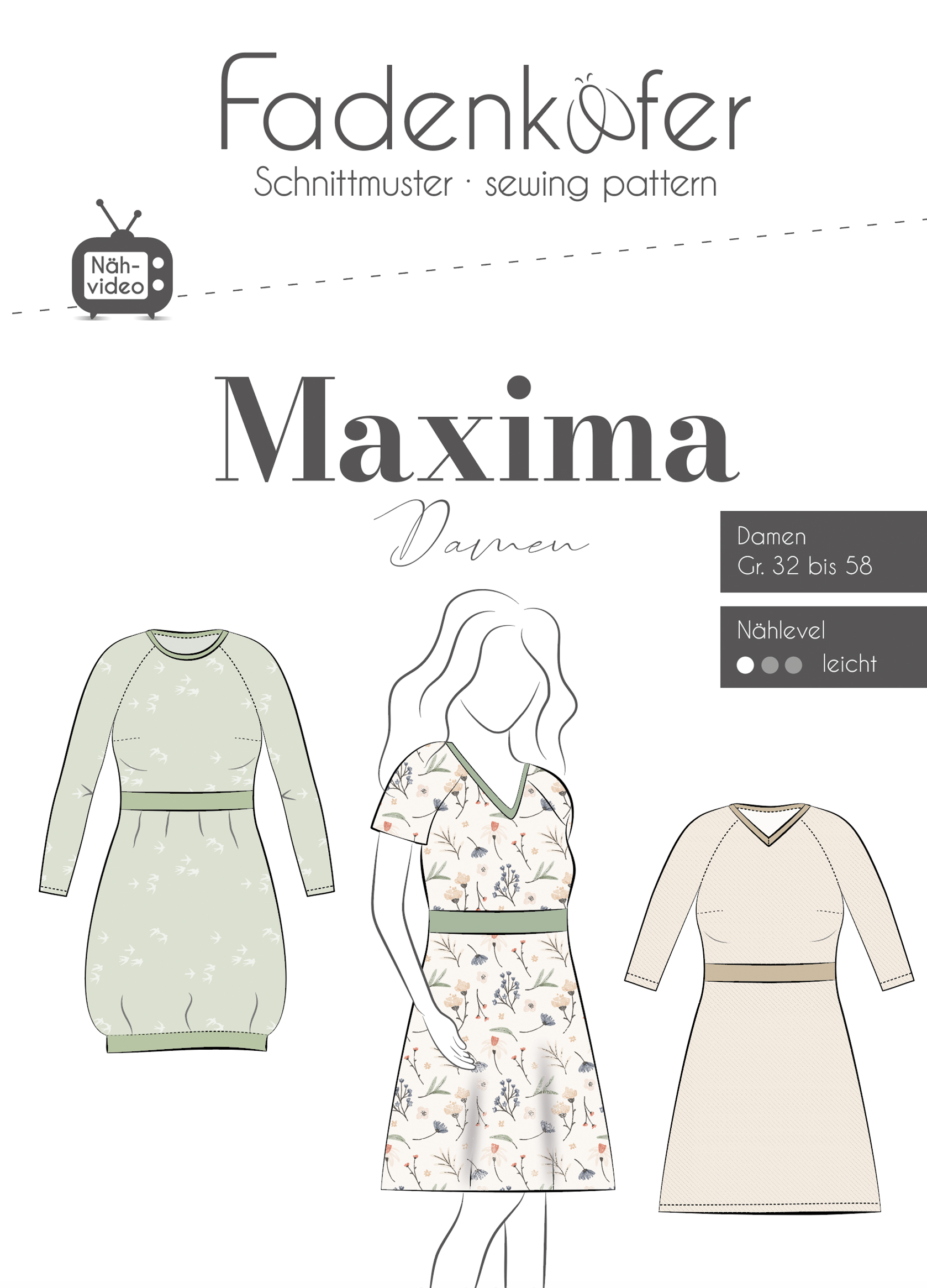fadenk-fer-maxima-papierschnittmuster-damen-32-58-varianten image 1