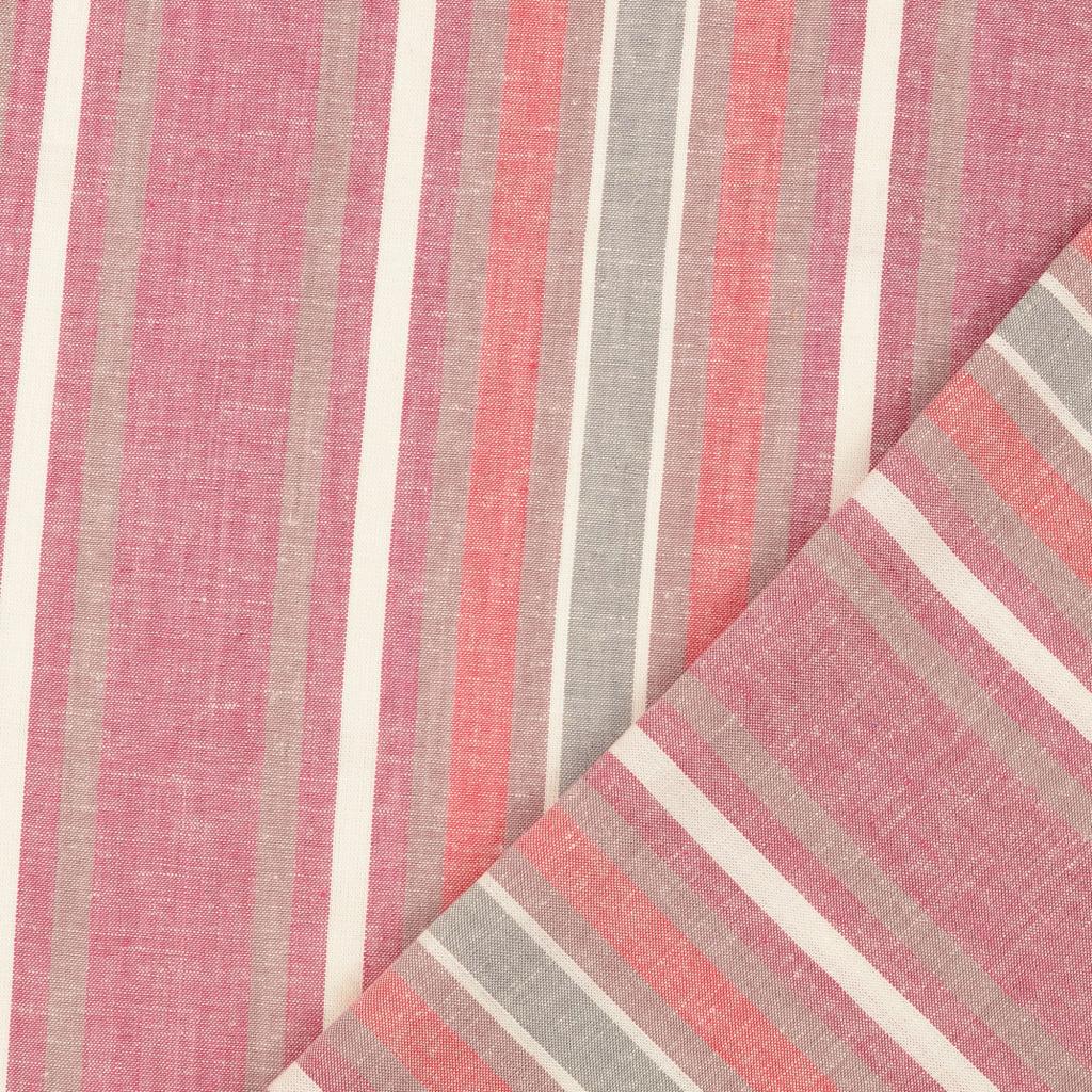 n-hfrosch-stoffe-viskose-leinen-streifen-pink-taupe-sommerstoff image 3