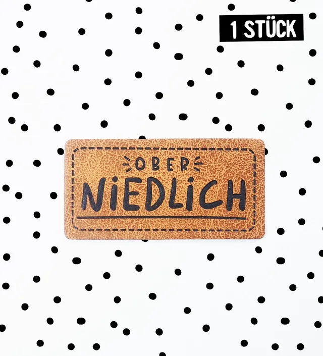 paul-clara-kunstleder-labels-ober-niedlich-label-1-5x4-cm image 1