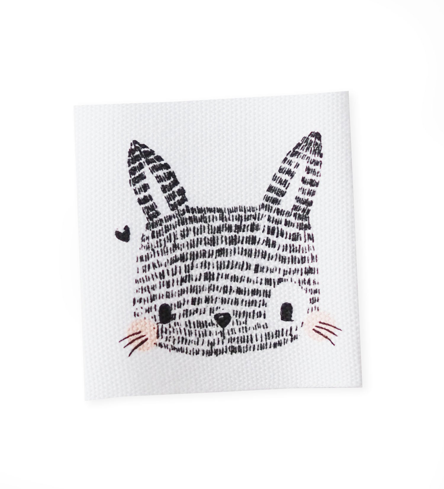 paul-clara-baumwoll-labels-boho-hase-label-3-5-cm image 1