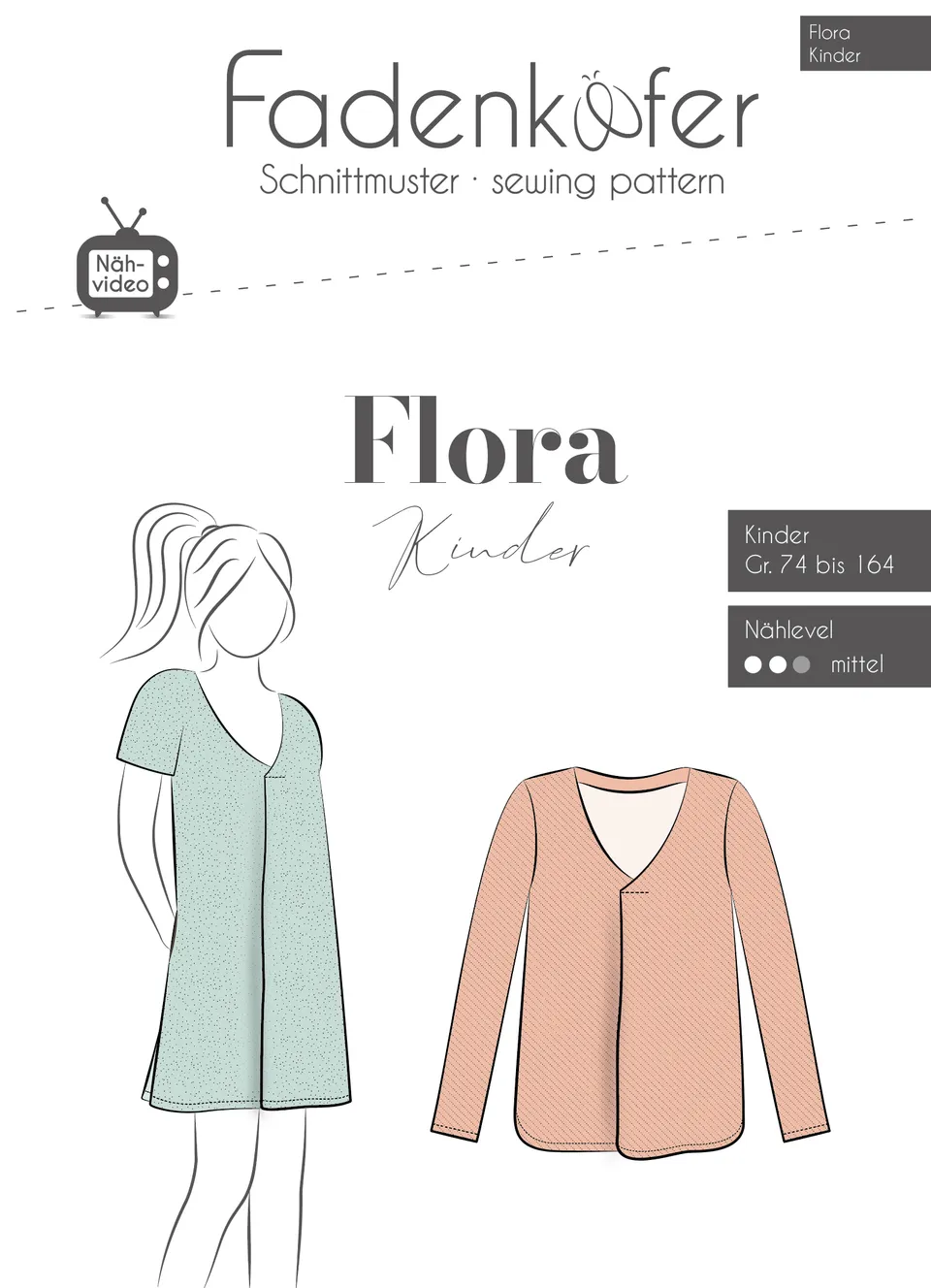 fadenk-fer-flora-kinder-papierschnittmuster-bluse-74-164 image 1