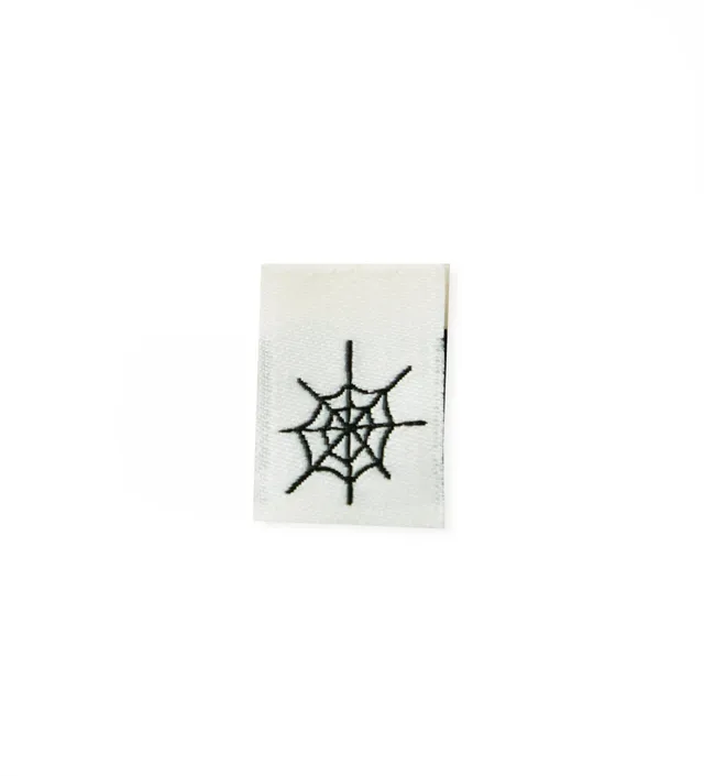 paul-clara-mini-label-spinnennetz-klapp-weblabel image 1