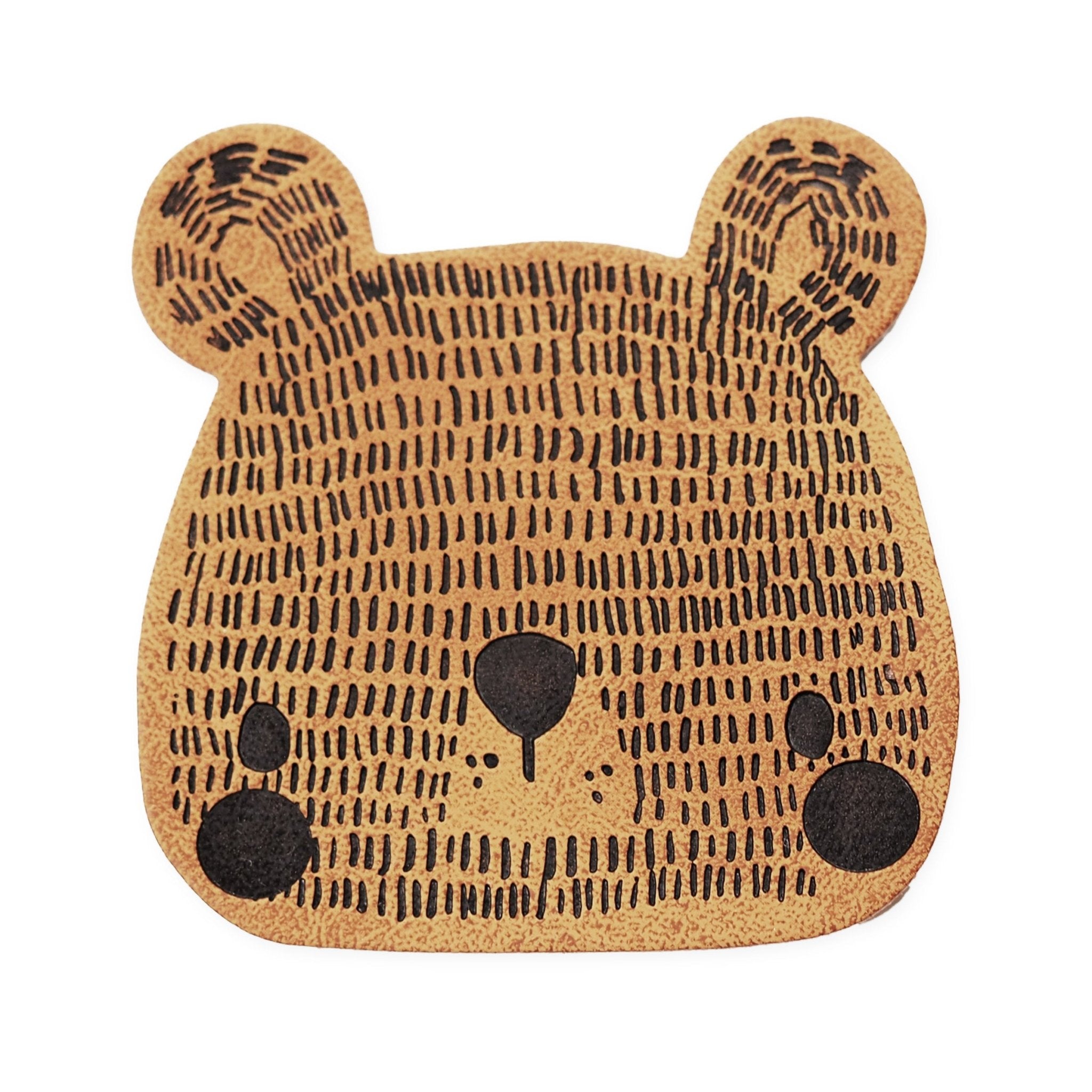 paul-clara-boho-b-r-kunstlederlabel-iron-on-5x5-cm image 1