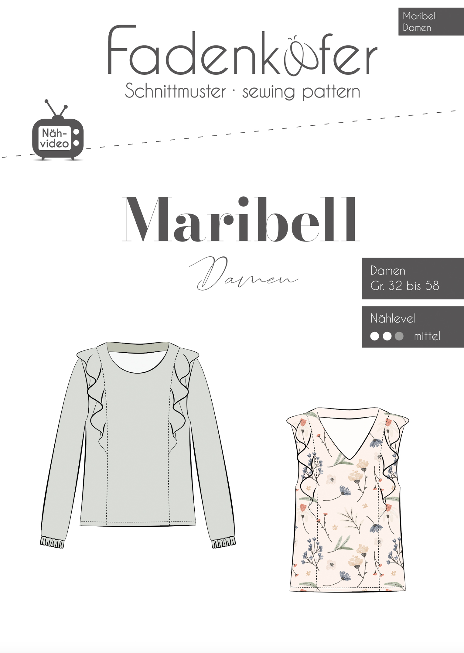 fadenk-fer-maribell-damen-bluse-papierschnitt-gr-32-58 image 1