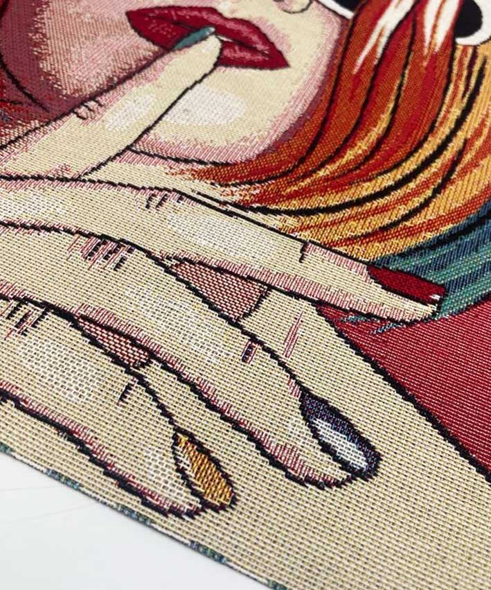 lenipepunkt-gobelin-panel-pop-art-mund-bob-47x47-cm image 6