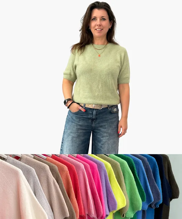lenipepunkt-josina-kurzarm-raglanstrick-pullover-schwarz-onesize image 1