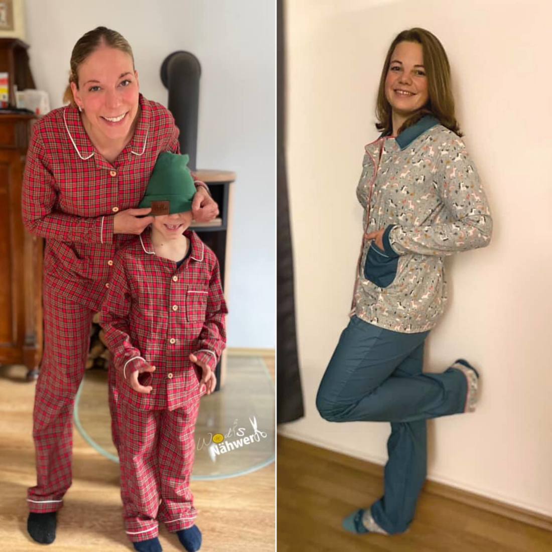 n-hfrosch-tidur-papierschnittmuster-pyjama-2er-set-familie image 7