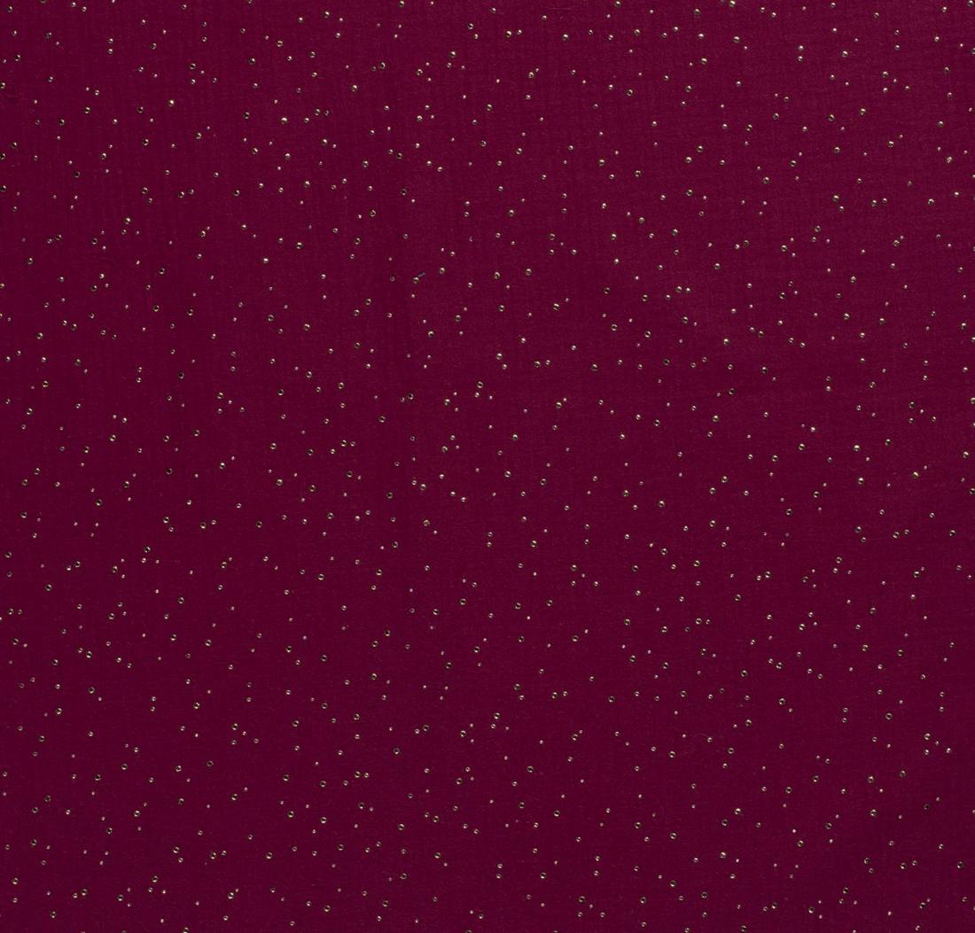 n-hfrosch-stoffe-musselin-glitzer-punkte-stoff-fuchsia image 1