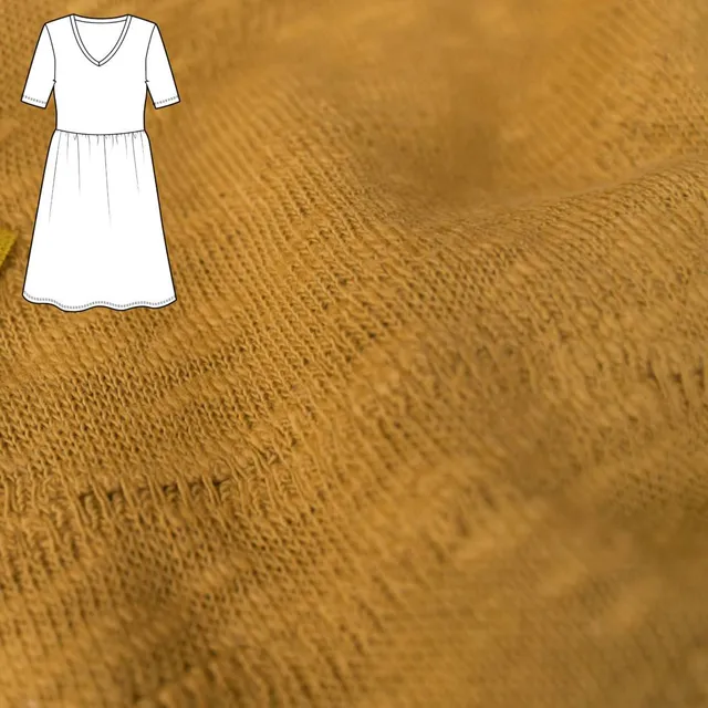 n-hfrosch-n-hpakete-gaun-kleid-slub-strick-senfgelb image 1