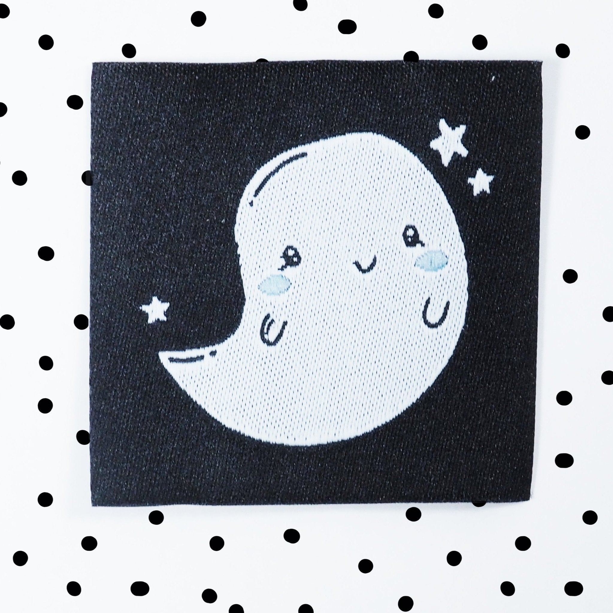 paul-clara-weblabels-gespenst-weblabel-schwarz-4x4cm image 1