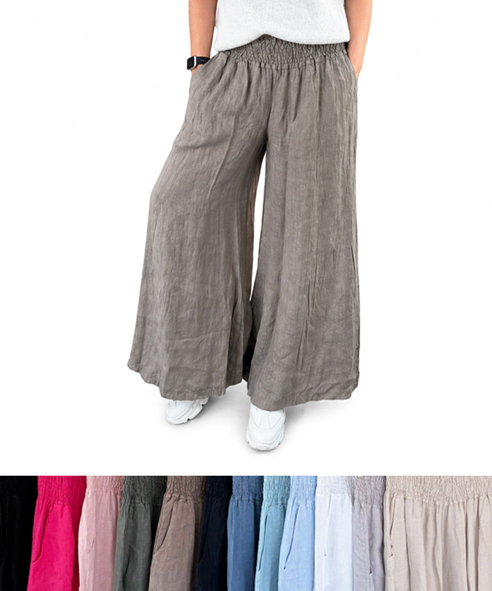 lenipepunkt-ready-to-wear-leinenhose-onesize-hose-schwarz-100-leinen image 1