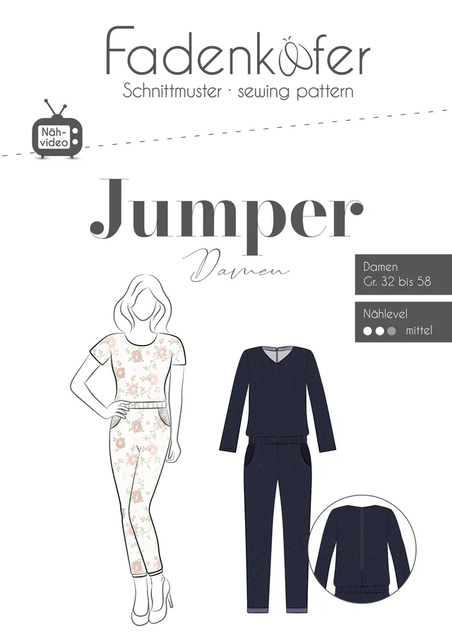 fadenk-fer-papierschnittmuster-jumper-damen-kleid-overall image 1