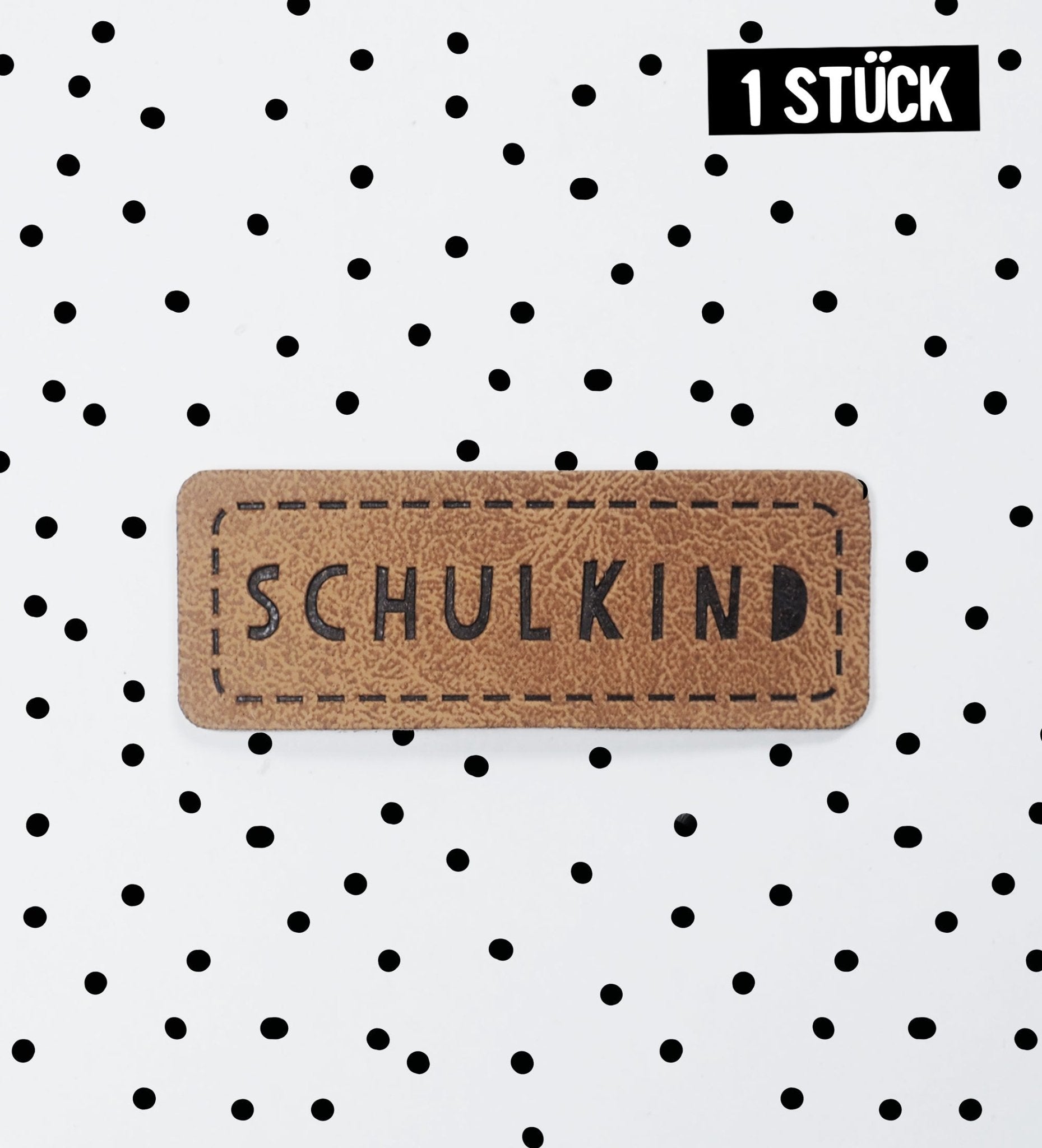 paul-clara-schulkind-kunstlederlabel-iron-on-1-5x4cm image 1