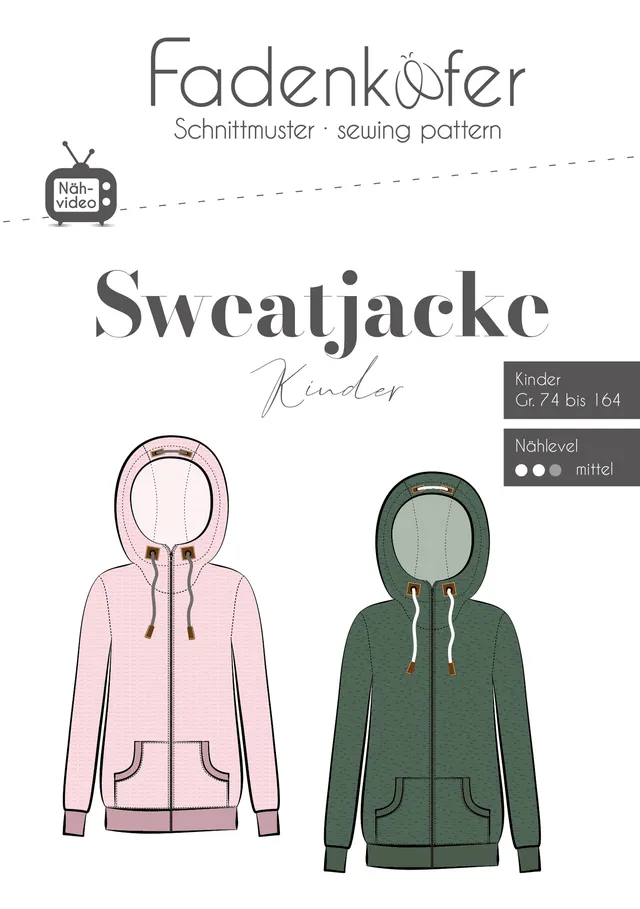 fadenk-fer-papierschnittmuster-sweatjacke-kinder-74-164 image 1
