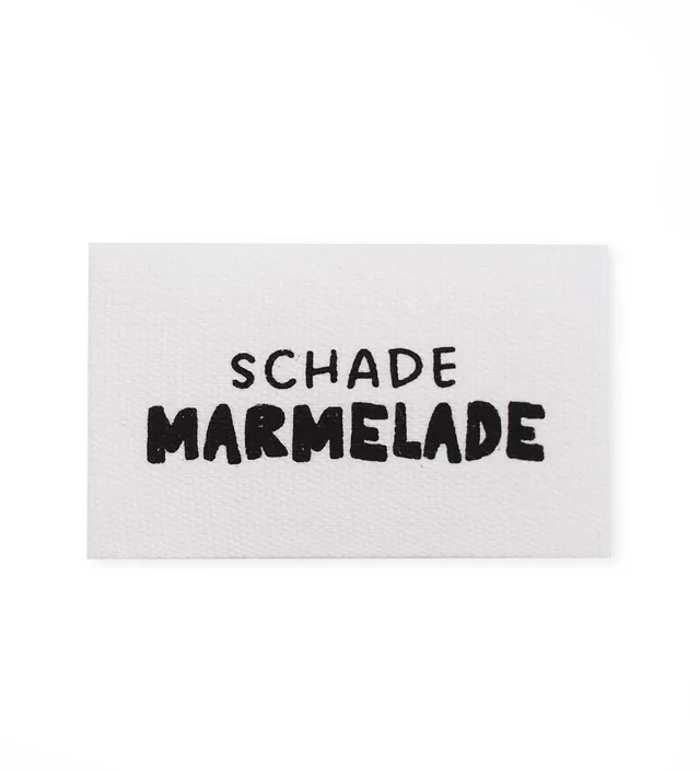 paul-clara-baumwoll-labels-schade-marmelade-n-hlabel-2-3x3-8 image 1
