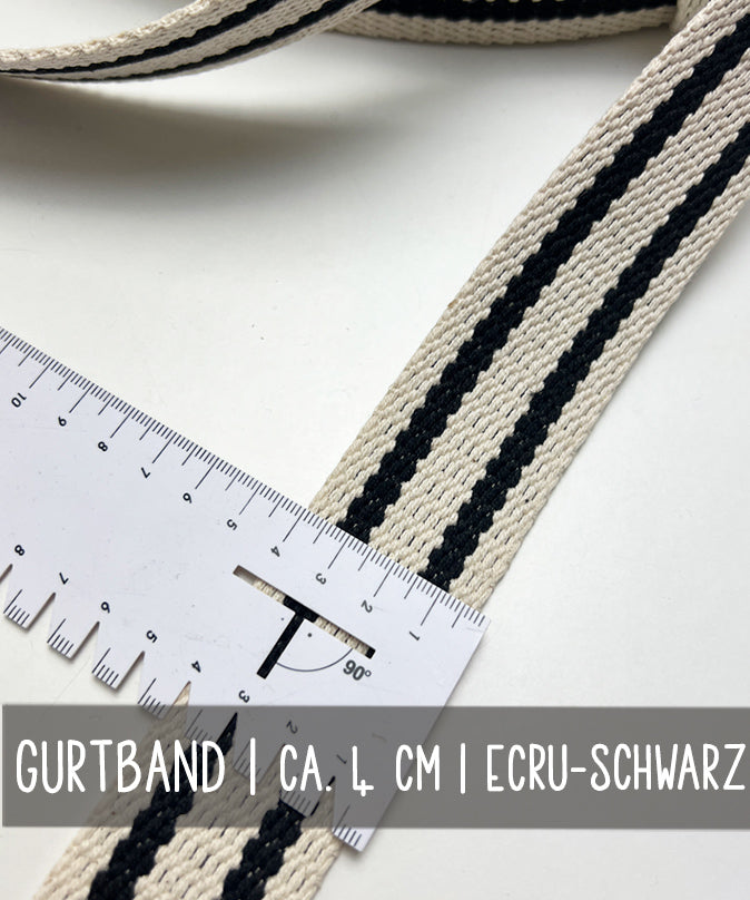 lenipepunkt-gurtband-4-cm-taschengurt-ecru-schwarz image 2