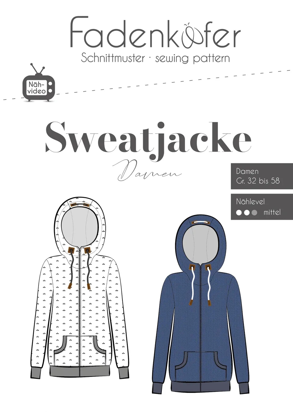 fadenk-fer-papierschnittmuster-sweatjacke-damen-schnittmuster-gr-32-58 image 1