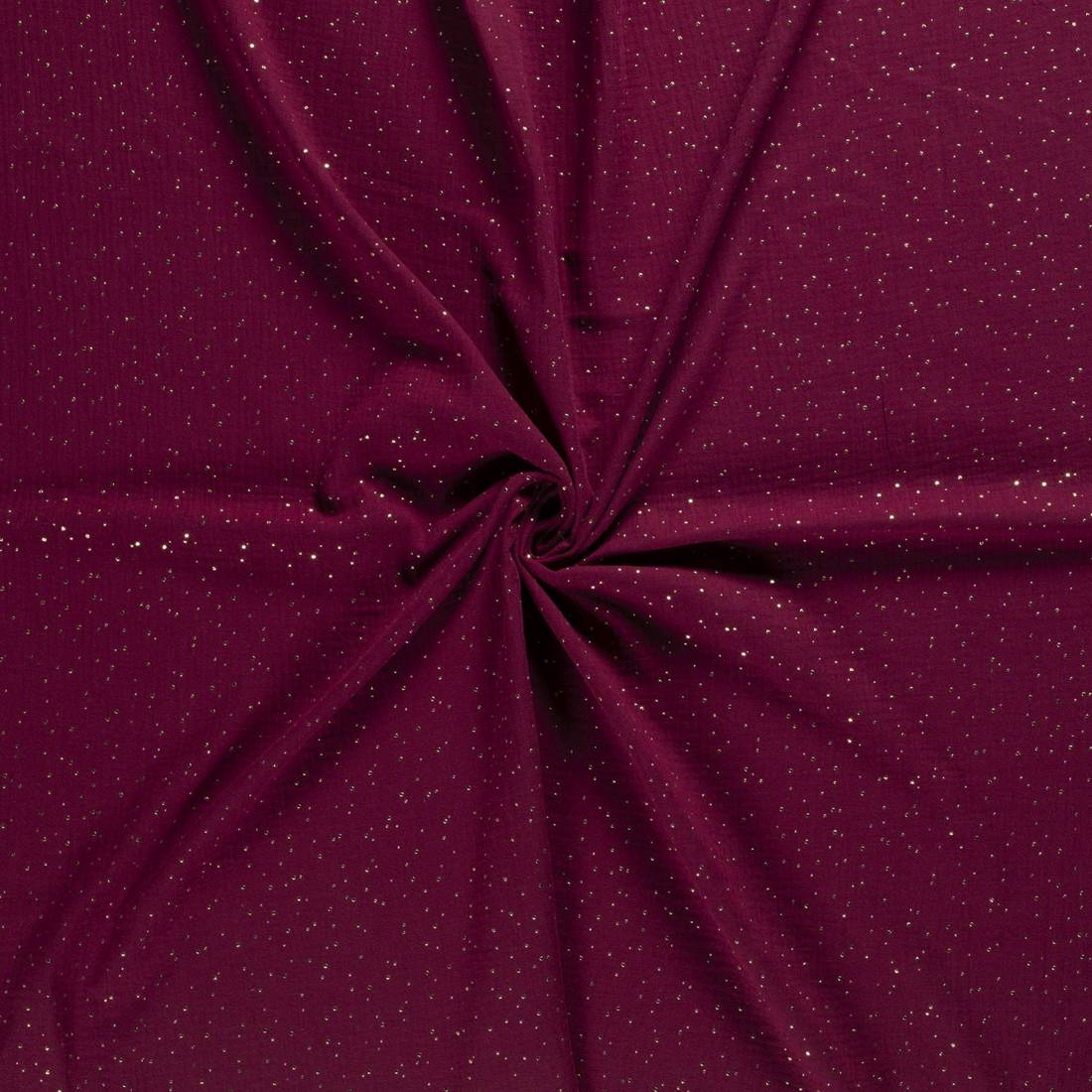 n-hfrosch-stoffe-musselin-glitzer-punkte-stoff-fuchsia image 2
