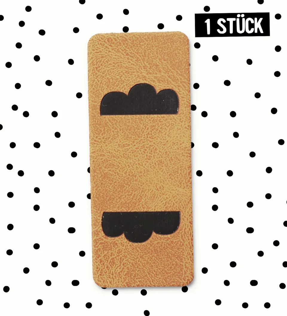 paul-clara-kunstleder-labels-wolke-klapplabel-2x5-cm image 1