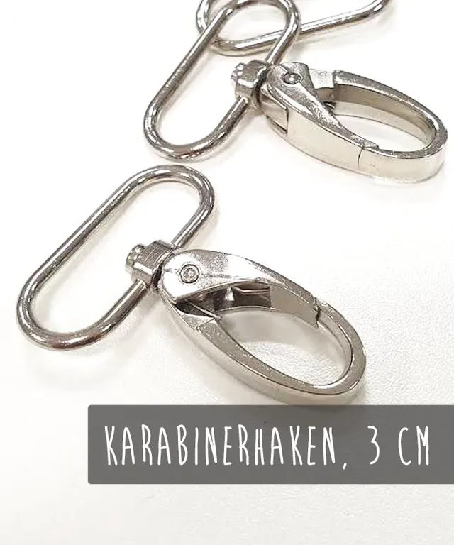 karabiner-30-mm-silber-stabile-ausf-hrung-gurtband-40-mm image 1