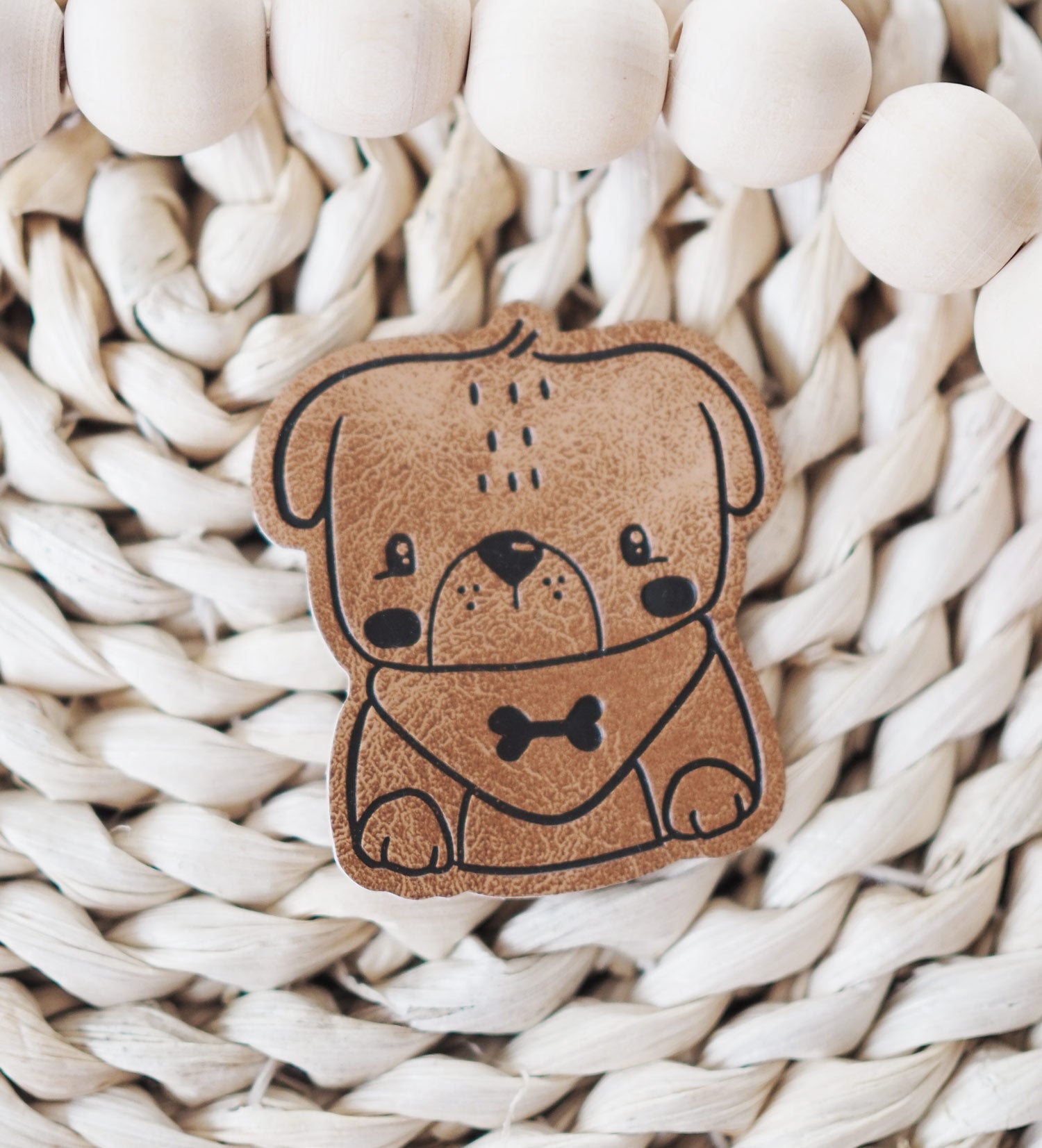 paul-clara-kunstlederlabels-hund-label-iron-on-4x4-5cm image 3