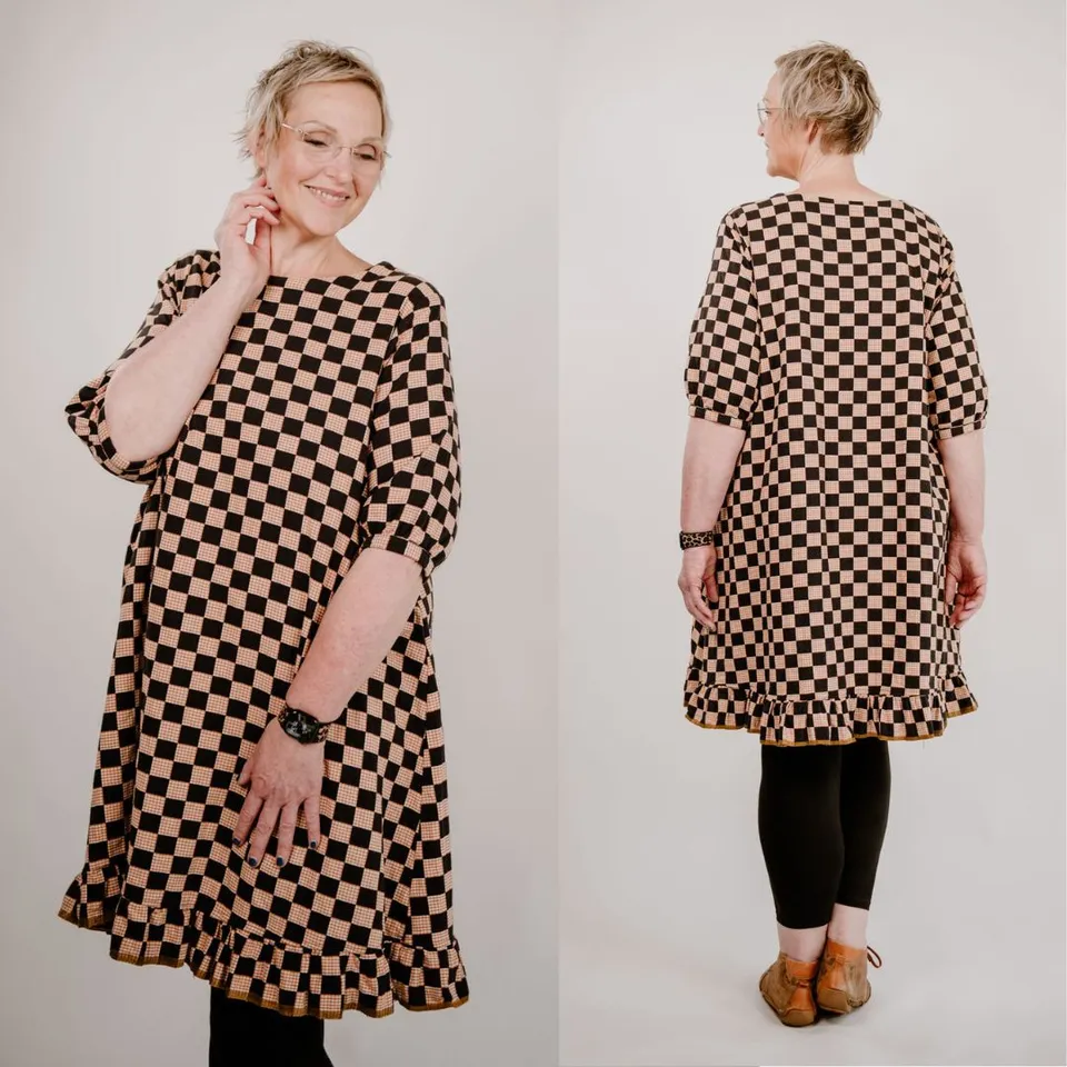 sew-simple-damen-mikele-bluse-kleid-pdf-schnittmuster-a-linie image 1